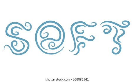 vector isolated typeface design soft