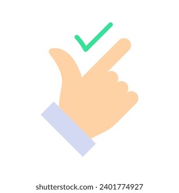 Vector isolated unusual icon. Good job. All perfectly. Well done. Great. Suit. Checked. vector illustration on white background