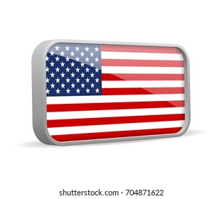 Vector isolated USA flag sign.
