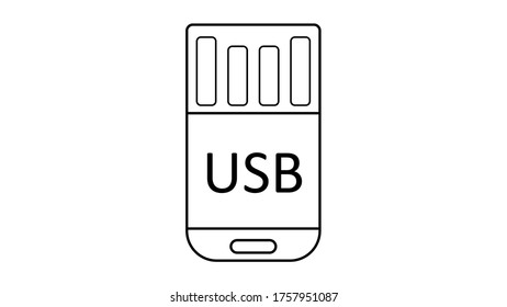 Vector isolated usb icon small usb device