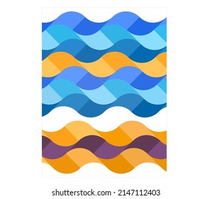 Vector isolated vertical rectangle graphic geometric abstraction of many curly pixels in in blue violet yellow palette colors