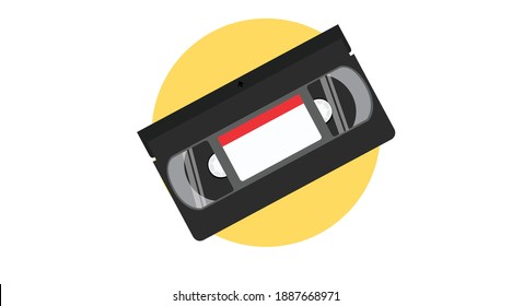 Vector Isolated VHS Tape. VHS Flat Icon