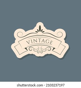 Vektor-einzelne Vintage-Etikett oder Banner mit Text und Zierrahmen.