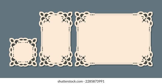 Vector isolated vintage label design with frame