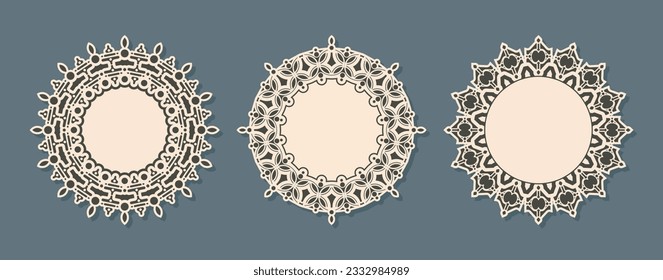 Vector isolated vintage label design with circle frame