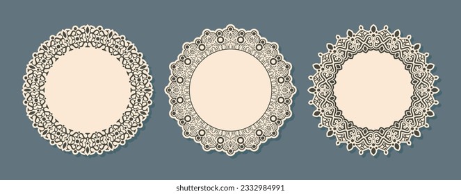 Vector isolated vintage label design with circle frame