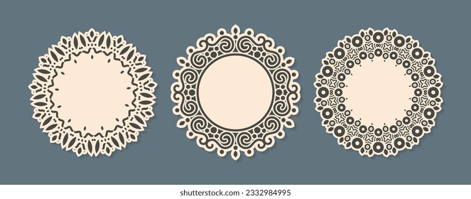 Vector isolated vintage label design with circle frame