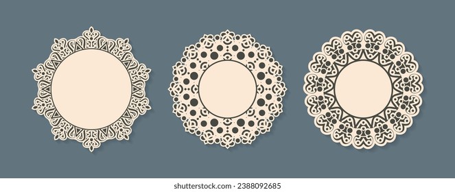 Vector isolated vintage label design with circle frame