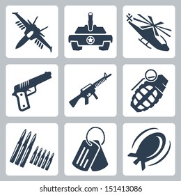 Vector Isolated War Icons Set