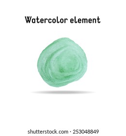 Vector isolated watercolor circle