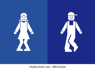 Vector isolated WC sign
