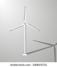 Vector isolated Windmill flat style