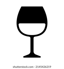 Vector Isolated Wine Glass Icon