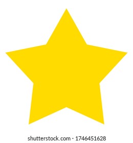 Vector isolated yellow simple star on white background, simple object on white background, star of galaxy, this article is about the astronomical object, illustration, 6/8 size, poster and postcard