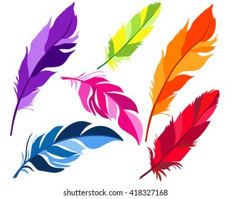 Rainbow Feathers Images, Stock Photos & Vectors | Shutterstock