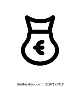 Vector aislado, adecuado para diseño web, logotipo, aplicación, ilustración de logotipo, Bolsa de dinero, banco