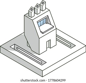 Vector isometric architecture city concept