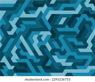 vector isometric background ocean theme sea blue color