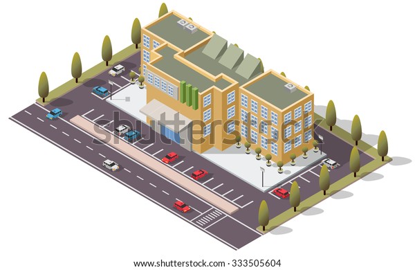Vector Isometric Bank\
Government Building