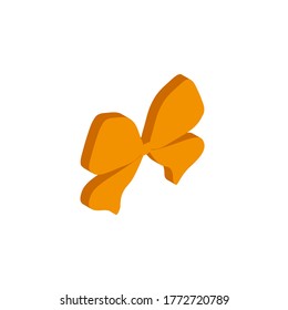 Vector isometric bow icon on a white background