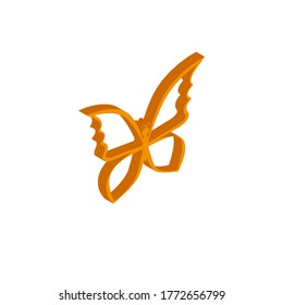 Vector isometric butterfly icon on a white background