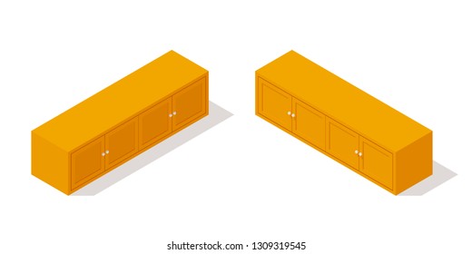 Vector isometric cabinet.