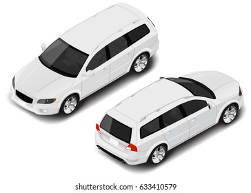 Vector  isometric  car icon. Transport for infographics