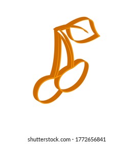 Vector isometric cherry icon on a white background