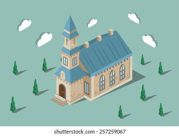 Vector Isometric Church