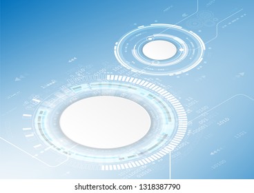 Vector Isometric circuit communication concept for technology background