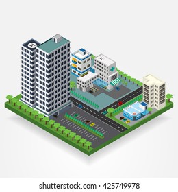 Vector Isometric Icon Infographic Element Representing Stock Vector ...