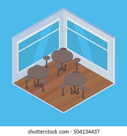 Vector Isometric Coffee shop