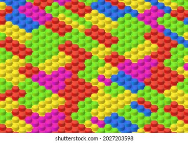 vector isometric colorful brick background