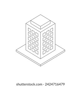 vector isometric coloring city building