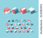 Vector isometric cubical alphabet. Latin typeface. No gradients and transparancy. Each letter can be used as logo or mark, for corporate and brand identity, or as an application icon. 