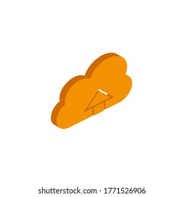 Vector isometric download icon on a white background