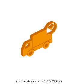 Icono vectorial de entrega rápida isométrica en fondo blanco