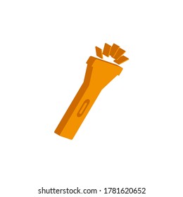 Vector isometric Flashlight icon on a white background
