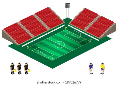 vector of isometric  football stadium EPS10