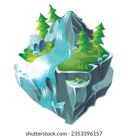 vector isometric game levels map and design