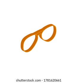 Vector isometric glasses icon on a white background