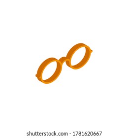 Vector isometric glasses icon on a white background