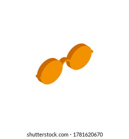 Vector isometric glasses icon on a white background