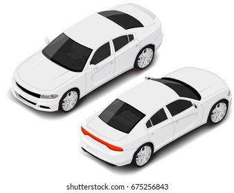 Vector isometric high quality sedan. Car icon