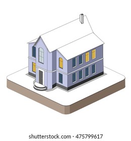 vector isometric house