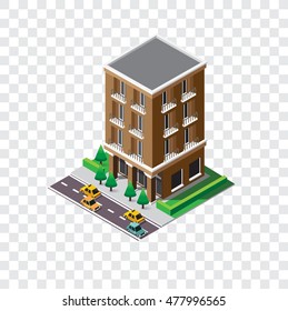 Vector isometric icon hotel building
