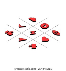 Vector isometric icon set. Web