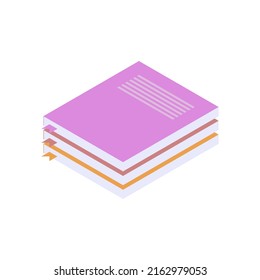 Vector Isometric Illustration of Book