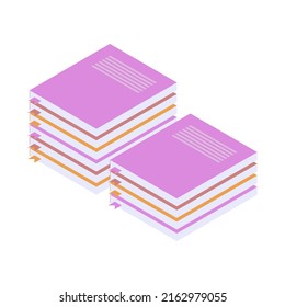 Vector Isometric Illustration of Book