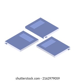 Vector Isometric Illustration of Book